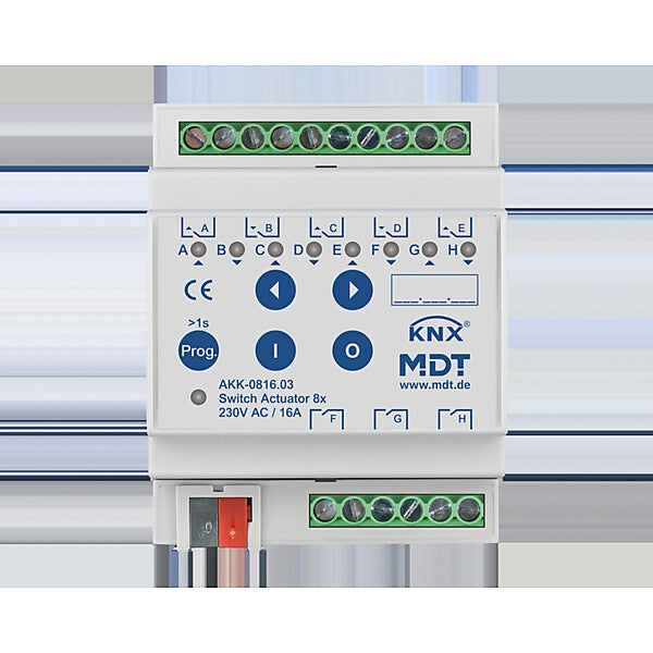 MDT technologies Schaltaktor 8-fach 4TE REG,16A,230VAC,Komp. AKK-0816.03